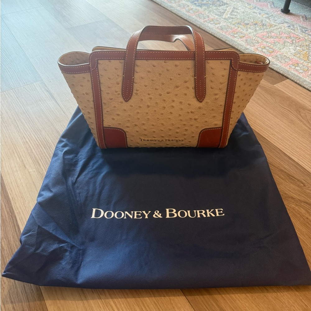 Dooney & Bourke Ostrich Embossed Leather Charleston Tote